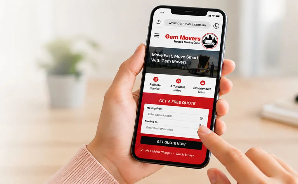 Get a quote on the Gem Movers app